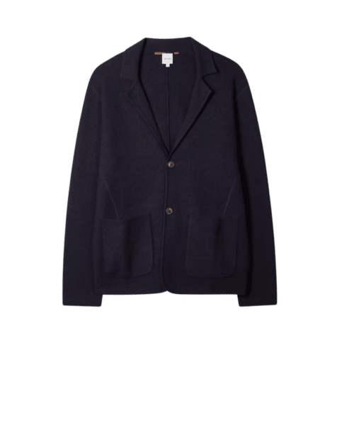 Cardigan en Laine Mérinos Marine