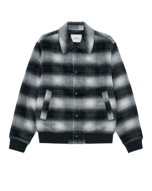 Blouson Teddy Varsity Shadowcheck Noir