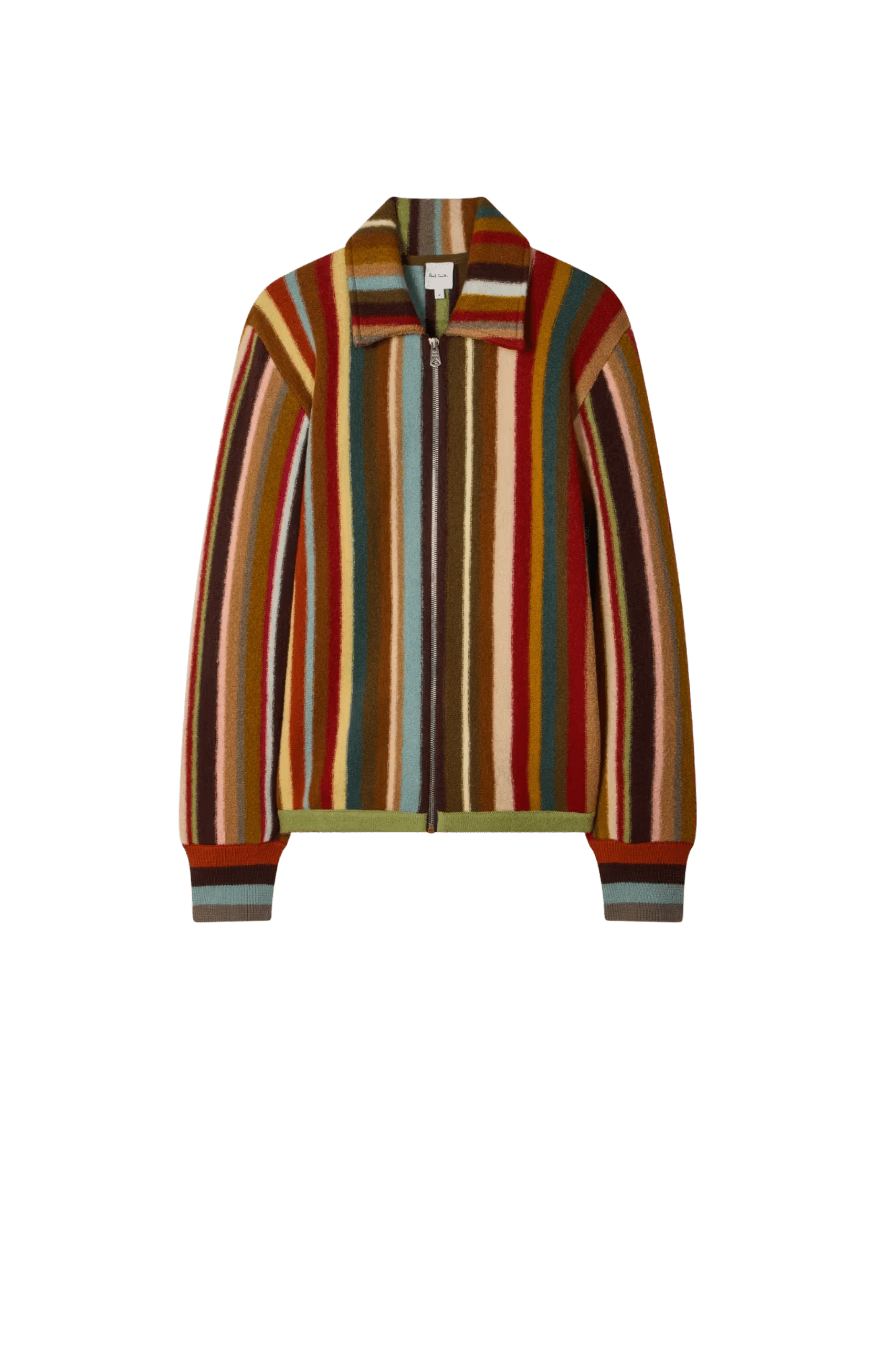 Cardigan Zippé en Laine Mérinos Multico