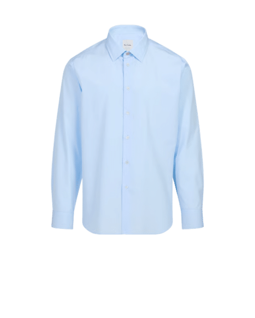 Chemise Droite Coton Bleu Ciel