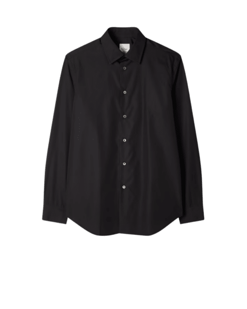 Chemise Droite Coton Noir