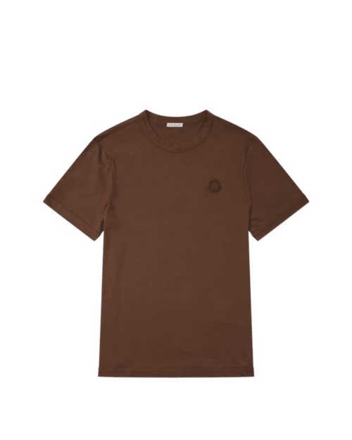 Tee-Shirt Coton Marron Logo Ton sur Ton