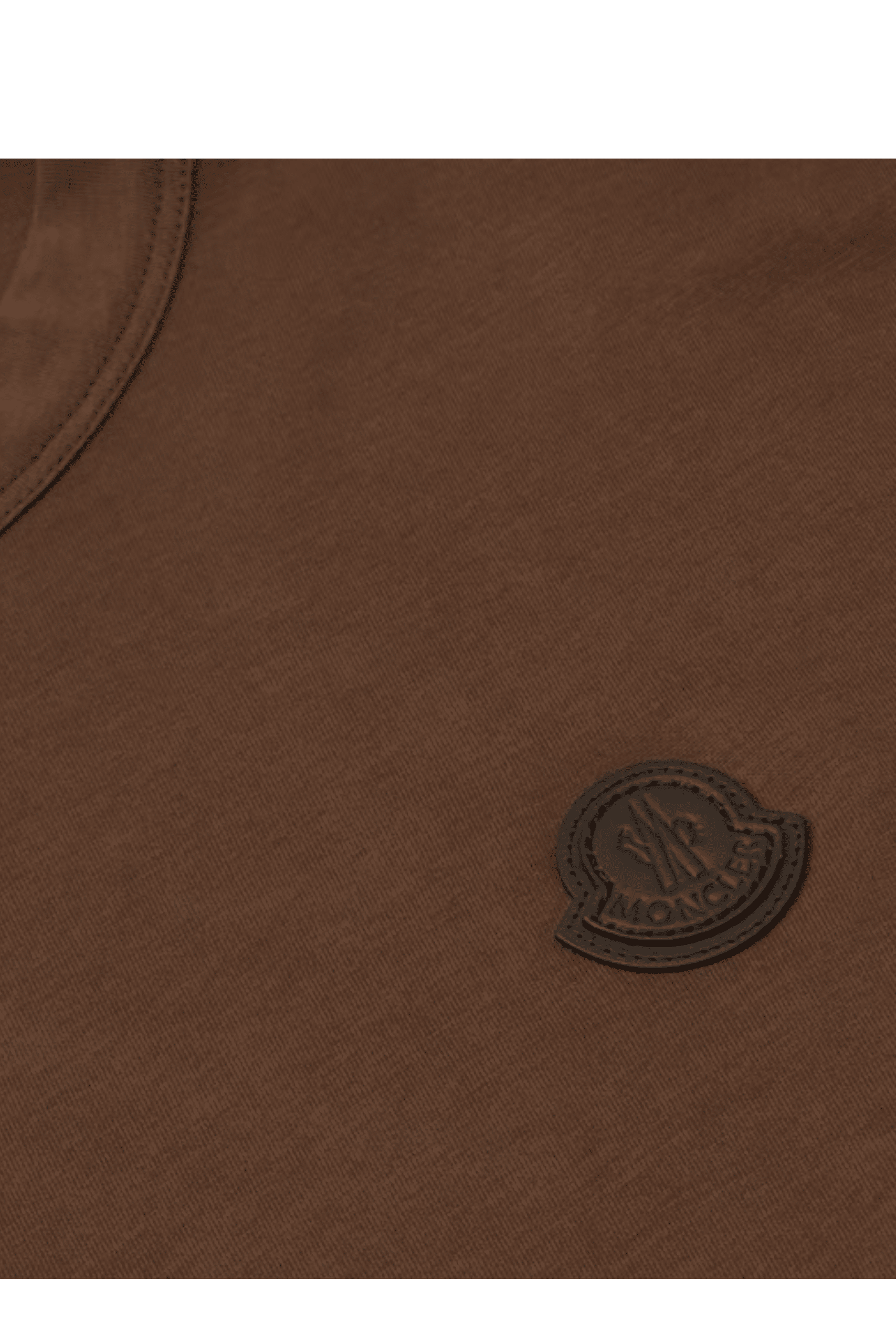 Tee-Shirt Coton Marron Logo Ton sur Ton
