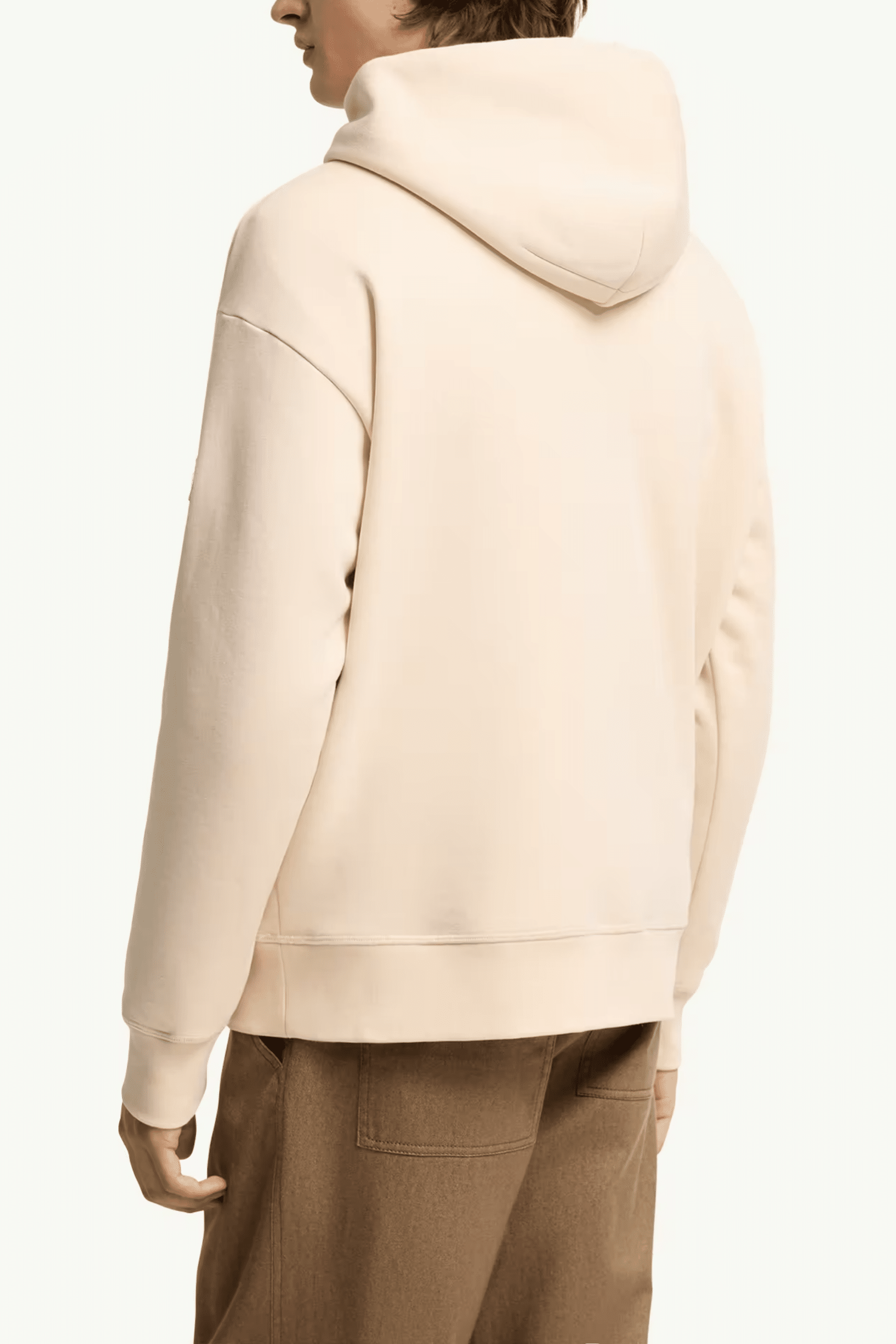 Hoodie Coton Ivoire Imprimé Paysage Alpin