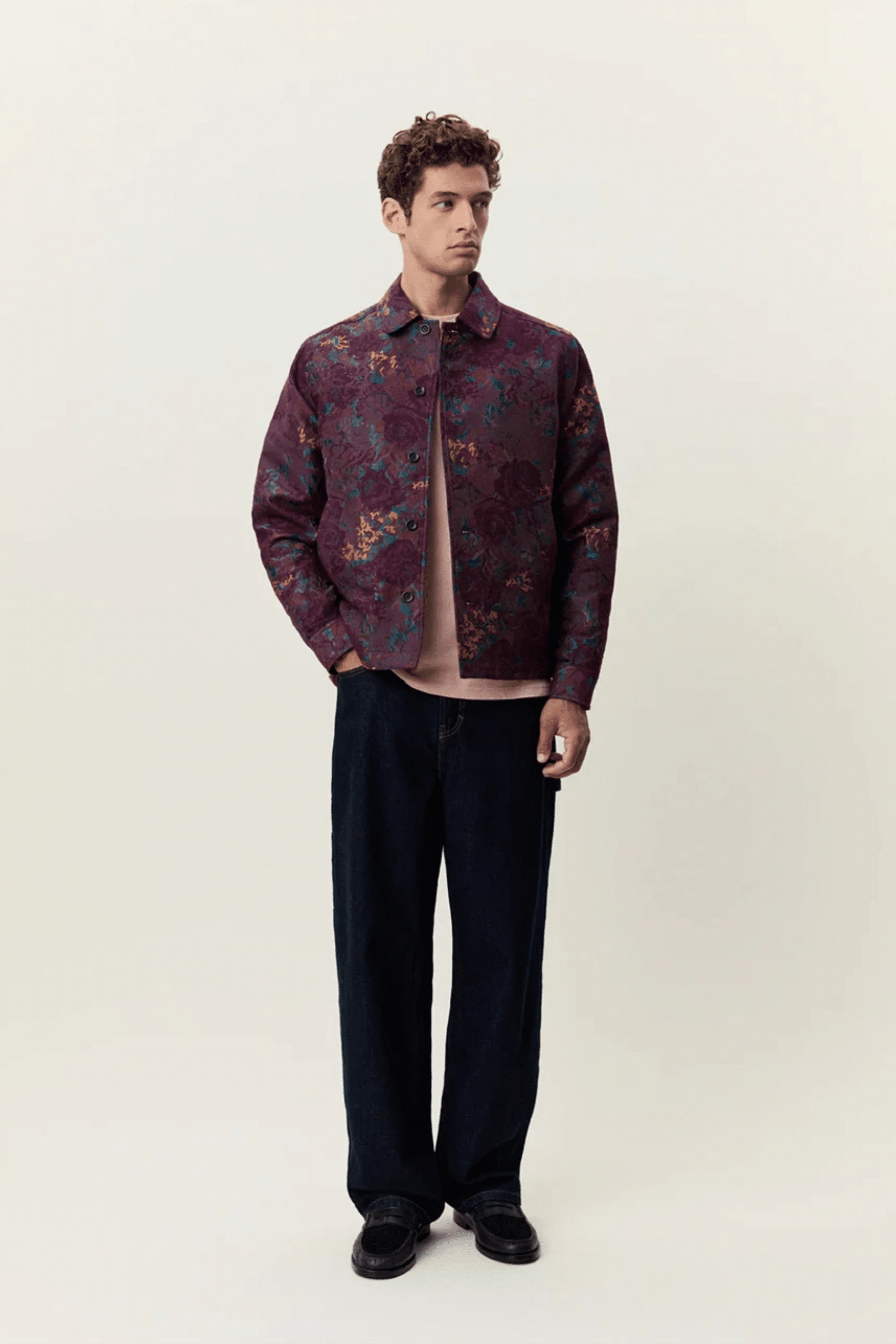 Surchemise Jacquard Leaves Violet