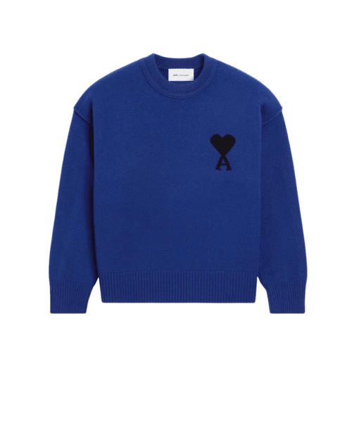 Pull Laine Rouge Bleu Roi Noir