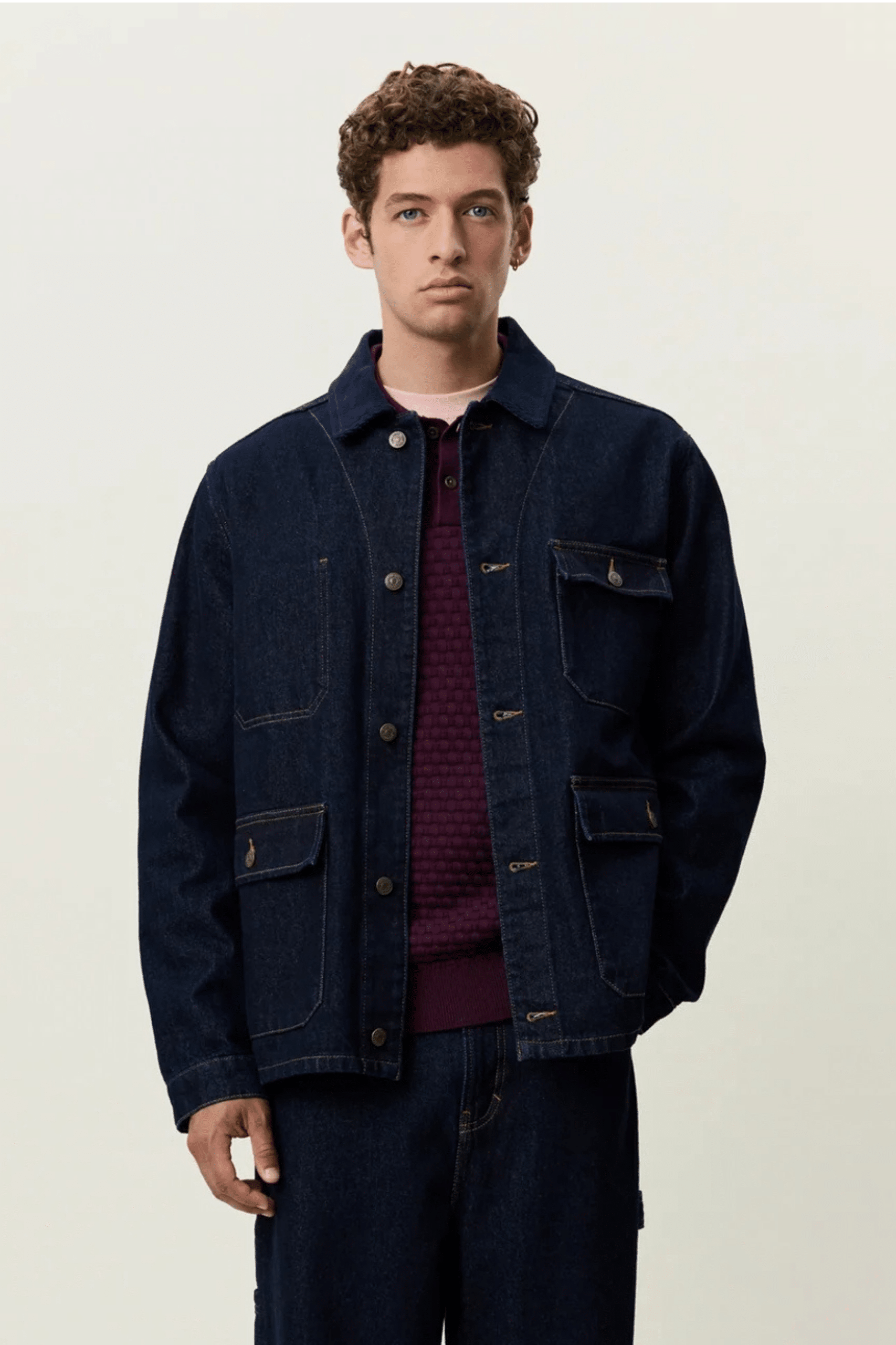 Veste Utility Denim Bleu Nuit