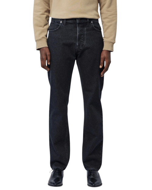 Jeans Denim Noir Délavage Moyen