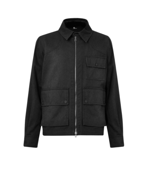 Surchemise Coton Effet Vintage Noir