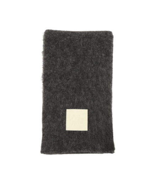Écharpe Mohair Gris Carbone
